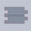 Тротуарная плитка Steingot Протектор 320х160 Штайн Сильвер 80 мм