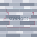 Тротуарная плитка Steingot Домино Серая 80 мм